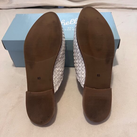 Seychelles Places To Go Size 8.5 White Leather Woven Slip-On Mules Comfort Casua - Picture 9 of 15